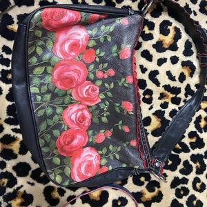 Isabella Fiore red rose purse